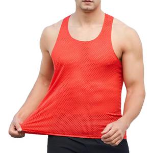 Nuevo Chaleco de playa de verano para hombre, camiseta sin mangas de secado rápido, ropa cómoda hecha de malla de algodón, camiseta de Color sólido - Product Image 1