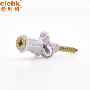 ELEHK üretici Din standart çapalar plastik duvar fişi plastik dübel kollu içi boş duvar/katı tuğla - Product Image 5