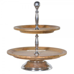 Vente chaude Décoratif En Bois Gâteau Stand Premium Qualité À La Main Dessert Stand Classique Élégant Décoratif Gâteau Stand - Product Image 1