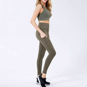 Ropa de Fitness para mujer con patrón sólido a la moda más vendida, conjunto de Yoga a un precio razonable, función de talla grande, equipo de entrenamiento de venta en línea - Product Image 2