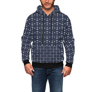 Jersey de manga larga para hombre, sudadera con capucha con estampado DTF a todo color, ropa de gimnasio de algodón 100%, ropa de calle de invierno - Product Image 1