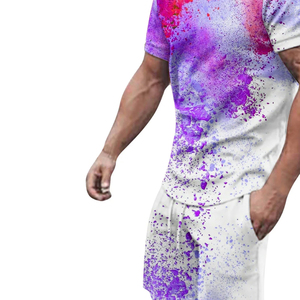 Pantalones cortos de salón con gráfico de sublimación para hombre, pantalones cortos de sublimación personalizados a todo color, pantalones cortos atléticos de poliéster estampados para hombre - Product Image 5