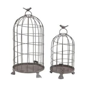 Cage à oiseaux en métal à la mode maison d'oiseau suspendue Durable cage à oiseaux en fer faite à la main pour balcon de jardin décor à la maison extérieur et intérieur - Product Image 1