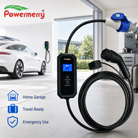 Chargeur EV portable 7kW 32A Type 2 230Vac avec prise de courant personnalisée pour les besoins de charge à domicile, au garage, en voyage et en cas d'urgence en Europe