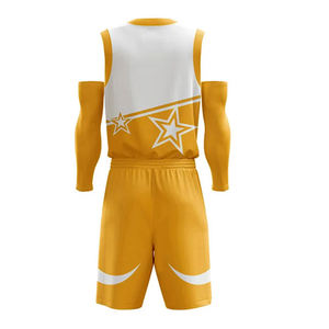 Uniforme de basket-ball imprimé sur mesure pour l'entraînement sportif porter le meilleur uniforme de basket-ball de conception pour hommes - Product Image 6