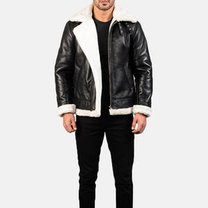 2025 hiver hommes haute rue mode veste en cuir avant Logo manches longues imperméable et respirant - Product Image 1