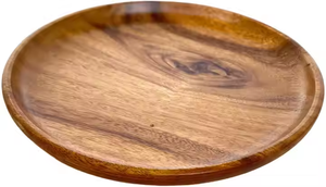 Ensembles d'assiettes de restaurant vaisselle assiette en bois de bambou plats de collation assiettes en bois bols à vendre fabriquer en inde par l'artisanat du croissant - Product Image 3