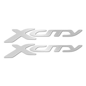 Segni adesivi adesivi 3D con scritta in argento compatibili con Yamaha X-City 250 Scooter XCITY adesivi decalcomanie - Product Image 1