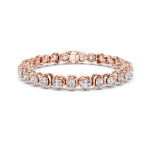 2.31 CT Lab Diamond Tennis <b>Bangle</b> <b>Bracelet</b> Round Brilliant Cut 10KT, 14KT, 18KT Gold & 925 <b>Silver</b> Rose, Yellow, White - Product Image 5