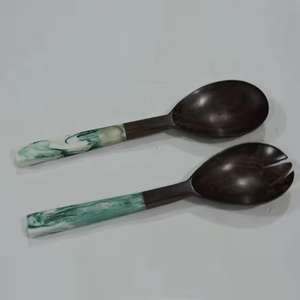 Stainless Steel <b>Salad</b> <b>Server</b> Set With Creative Resin Handle Herb Spice Tools Kitchen Accessories - Product Image 6