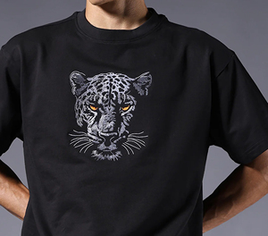 T-shirt brodé personnalisé pour hommes en coton de qualité supérieure Streetwear à la mode T-shirt décontracté à manches courtes avec broderie de logo - Product Image 5