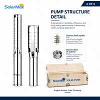 Pompe à eau solaire haute pression 3HP en acier inoxydable 304, pompe à puits profond avec turbine 280V pour le pompage de l'eau