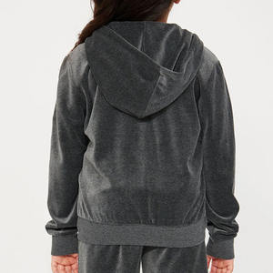 Conjunto de chándal con capucha de terciopelo para niños, suave y suave, dos bolsillos frontales/cómodo ajuste informal, Sudadera con capucha de manga larga, tamaño personalizado 2026 - Product Image 5