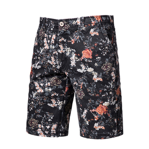 Short de plage imprimé 100% coton de haute qualité mode d'été décontractée avec motif solide impression numérique vêtements de marque - Product Image 3
