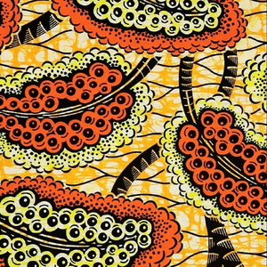 ผ้าบาติกพิมพ์ลายขี้ผึ้งจากกานาแท้จากแอฟริกาและผ้าฝ้ายอังการาดีไซน์แบบผ้าบาติกเหมาะสำหรับกระเป๋าหัตถกรรมผ้าถุงผ้าและเสื้อผ้า - Product Image 1