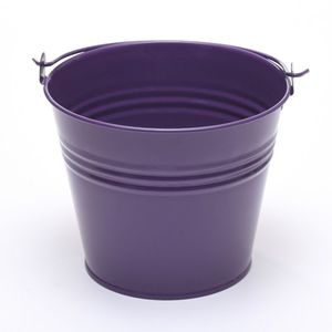 Seau en métal en fer multicolore avec poignées pour la maison et le jardin Jardinières décoratives Seaux multi-usages - Product Image 6