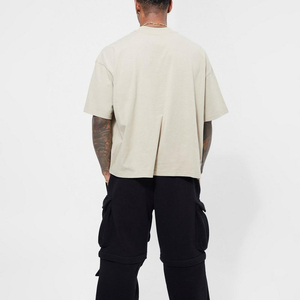 Nueva llegada de los hombres de gran tamaño Boxy Fit Camiseta 100% algodón de calidad Premium impresión personalizada disponible en lote de punto tipo de patrón - Product Image 3