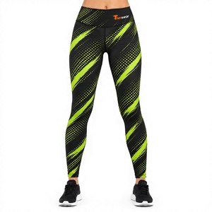 Women <b>Printed</b> <b>Leggings</b> Sublimation Activewear High Waist Yoga Fitness Gym Running Sports Pants Custom All Over Design OEM - Product Image 1