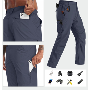 <b>Mens</b> Quick Dry Cargo Hiking Pants With Multiple Pockets Outdoor Trousers Lightweight Breathable Fabric for Heritage Camping - Product Image 2
