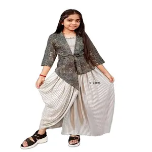 Chất Lượng Tốt Nhất Thông Minh Giản Dị Thêu Bông In Saree Cho Người Phụ Nữ Kurti Từ Ấn Độ Nhà Cung Cấp Và Xuất Khẩu Thiết Kế Trẻ Em Mặc