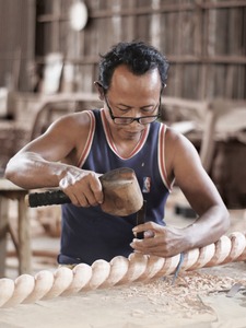 Gỗ tếch nền tảng giường với lưới đầu giường rắn gỗ khung giường gỗ chất lượng cao rẻ hơn đồ nội thất Tay Chạm Khắc - Product Image 6