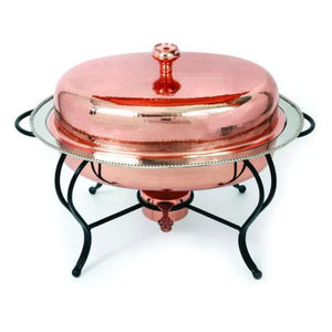 Fournitures d'hôtel Chaffing Dish Vente chaude Cuivre Antique Finition Martelé Design Food Server Chaffing Dish au prix le plus bas - Product Image 3