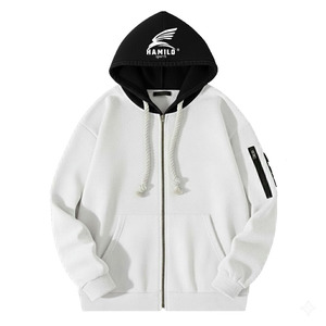 Sudadera con Capucha Térmica para Hombre, 100% Algodón Transpirable, Estilo Único, Estampado Sólido, Teñido Liso, Básico - Product Image 1