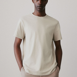 T-shirt oversize de luxe de haute qualité 240 GSM à épaules tombantes, lourd, vierge, pour hommes, streetwear personnalisé, 100% coton uni - Product Image 2