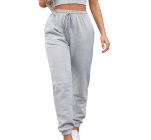 Pantalon de survêtement droit pour femme en toile respirante et imperméable, taille élastique, séchage rapide, pour entraînement sportif, OEM ODM - Product Image 5