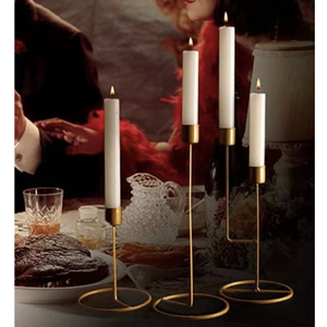 Ensemble de 2 bougeoirs en fer de qualité supérieure en forme personnalisée pour décoration de mariage Design moderne exclusif de qualité supérieure - Product Image 6