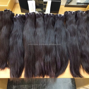 Extensiones de cabello humano Remy indio de la mejor calidad 2025, máquina de trama doble, cabello ondulado Manual DE LA India - Product Image 1