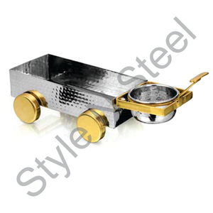 Rueda única de pared martillada, acero inoxidable, precio holesale, color dorado - Product Image 1