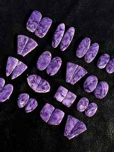 Charoite Pair Gemstone Lot Wholesale Natural Charoite Cabochon Pairs Top Grade Quality - Product Image 5