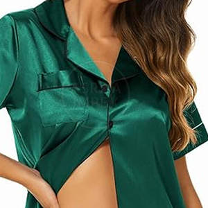 ชุดนอน2ชิ้นสำหรับผู้หญิงชุดกางเกงขาสั้นระบายอากาศได้ดีเหมาะกับทุกฤดูกาล - Product Image 5