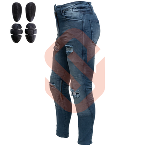 Pantalon d'équitation de moto avec armure amovible Jeans de protection pour motards Pantalons d'équitation renforcés pour équipement de sécurité de randonnée - Product Image 4