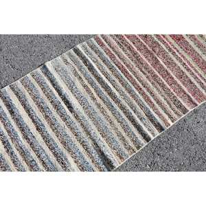 Modern Chic Vintage Turkish <b>Wool</b> Rug 310.5 ft White <b>Brown</b> Flat Weave Patchwork Design for Living Room Decor 4m Width Latex - Product Image 5