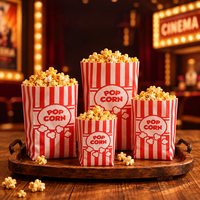 Sacs en papier pour aliments, compatibles micro-ondes, avec logo personnalisé, pour la vente en gros, emballages pour la restauration rapide et les pop-corn à emporter