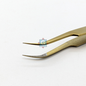 แหนบต่อขนตาคุณภาพสูง ป้องกันไฟฟ้าสถิตย์ ความแม่นยำสูง สีเทาแบบมืออาชีพ ปลายไฟเบอร์สแตนเลส - Product Image 3