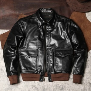 Chaquetas de cuero de servicio Hombres Color negro Hombres Chaqueta de cuero Producto de manga completa Chaqueta de cuero para hombres - Product Image 4