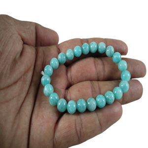 Belle Amazonite de qualité AAA amidon perles élastiques Bracelet Super qualité cristal naturel poli mascotte Style en gros - Product Image 2