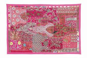 Tapiz de pared bordado a mano, decoración de pared de algodón, tapices colgantes con cuentas, corredor de 60x40 pulgadas, arte para el hogar - Product Image 3