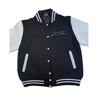 2024 hiver Vintage brodé en cuir véritable veste universitaire pour hommes High Street Style College Bomber