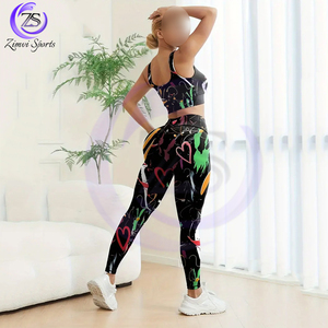 Ropa de mujer Buen proveedor OEM ODM Servicio Precio al por mayor Nuevo estilo Casual Fitness Wear Moda Sujetador y mallas - Product Image 3