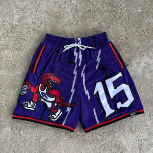 Short en maille épaisse respirante Short en maille de basket-ball imprimé par sublimation pour hommes - Product Image 5