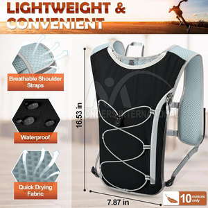 เสื้อกั๊กความชุ่มชื้นแบบยุทธวิธีเสื้อกั๊กน้ำหนักเบาสำหรับใช้กลางแจ้งกระเป๋าเป้สะพายหลัง - Product Image 2