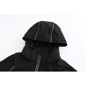 Vente en gros Manteaux coupe-vent en nylon de haute qualité pour hommes et femmes Vestes à capuche avec logo personnalisé et col montant pour la saison d'hiver - Product Image 4