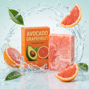 Savon Solide Corps Artisanal Hydratant à l'Avocat et au Pamplemousse, Extrait Naturel de Fruits, Nettoyant pour le Bain, Vente en Gros Fabricant - Product Image 5