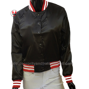 Chaqueta Universitaria Deportiva Informal de Moda Urbana de la Marca Delta Sigma, Fabricada a Medida, Chaqueta de Satén con Bordado Personalizado - Product Image 5