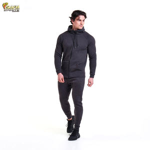 Men's Slim Fit Jogging Track Suits Custom Logo Blank Zipper Breathable Cotton Plain Winter Sports Wholesale for Adults - Product Image 3