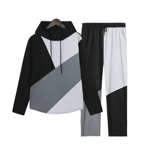 Dernier modèle de survêtement personnalisé fabricant de vêtements pour hommes tenue décontractée pull-over ensemble de survêtements en polaire épaisse survêtements pour hommes - Product Image 1